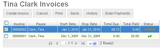 Invoice Grid